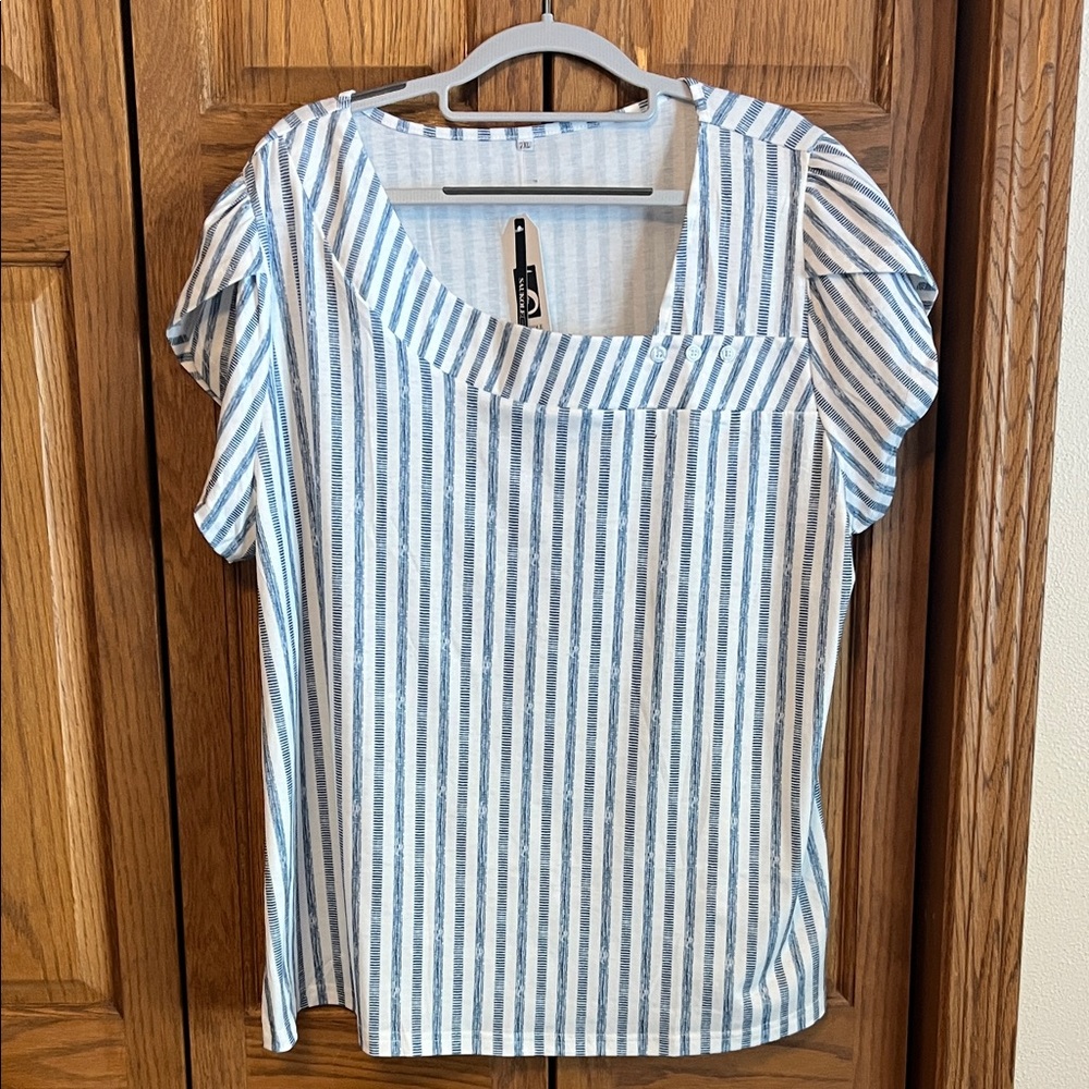 Chic Striped Women's Blouse